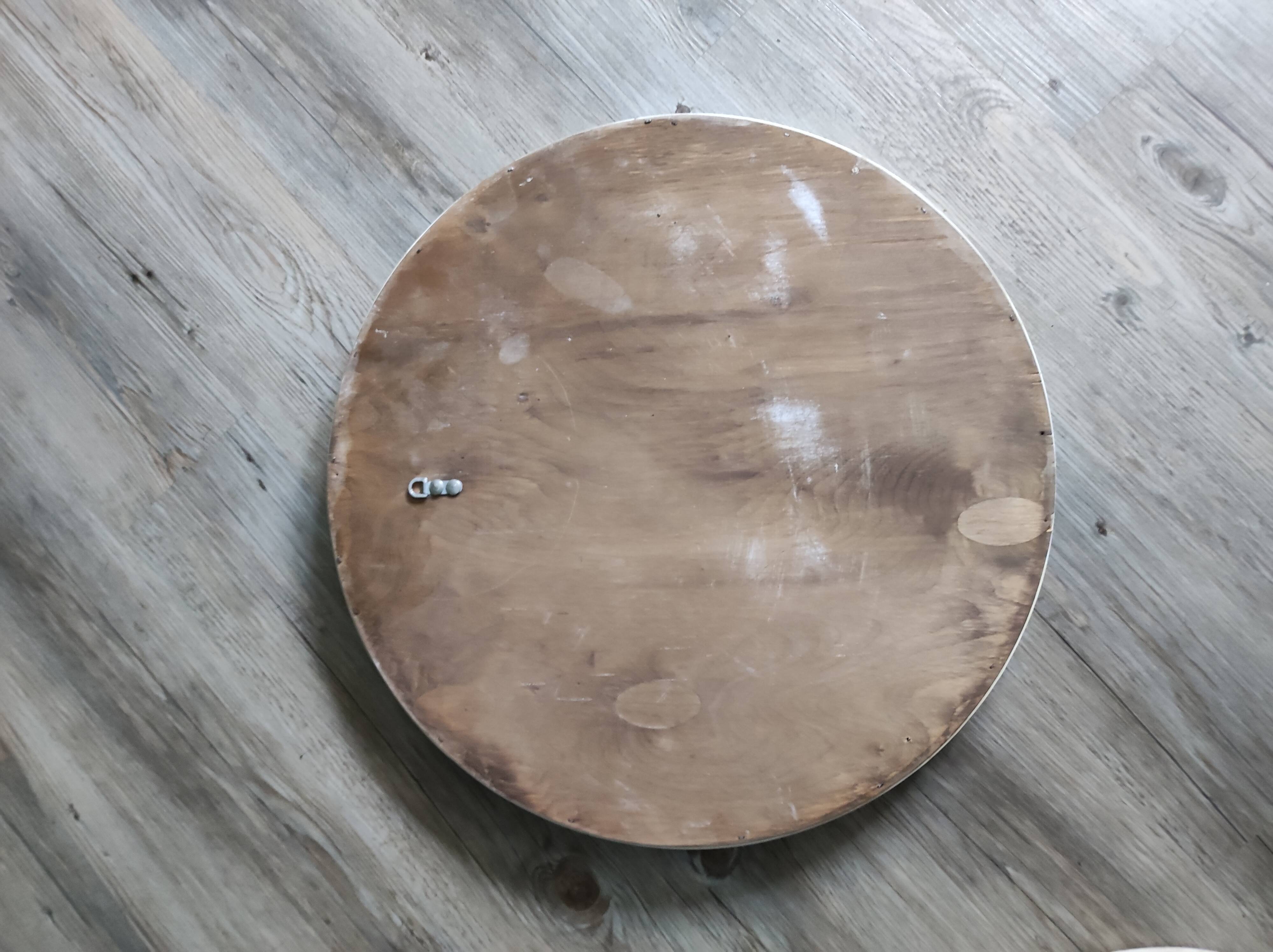 Round mirror frame resin pop vintage 70 / diameter 52 cm