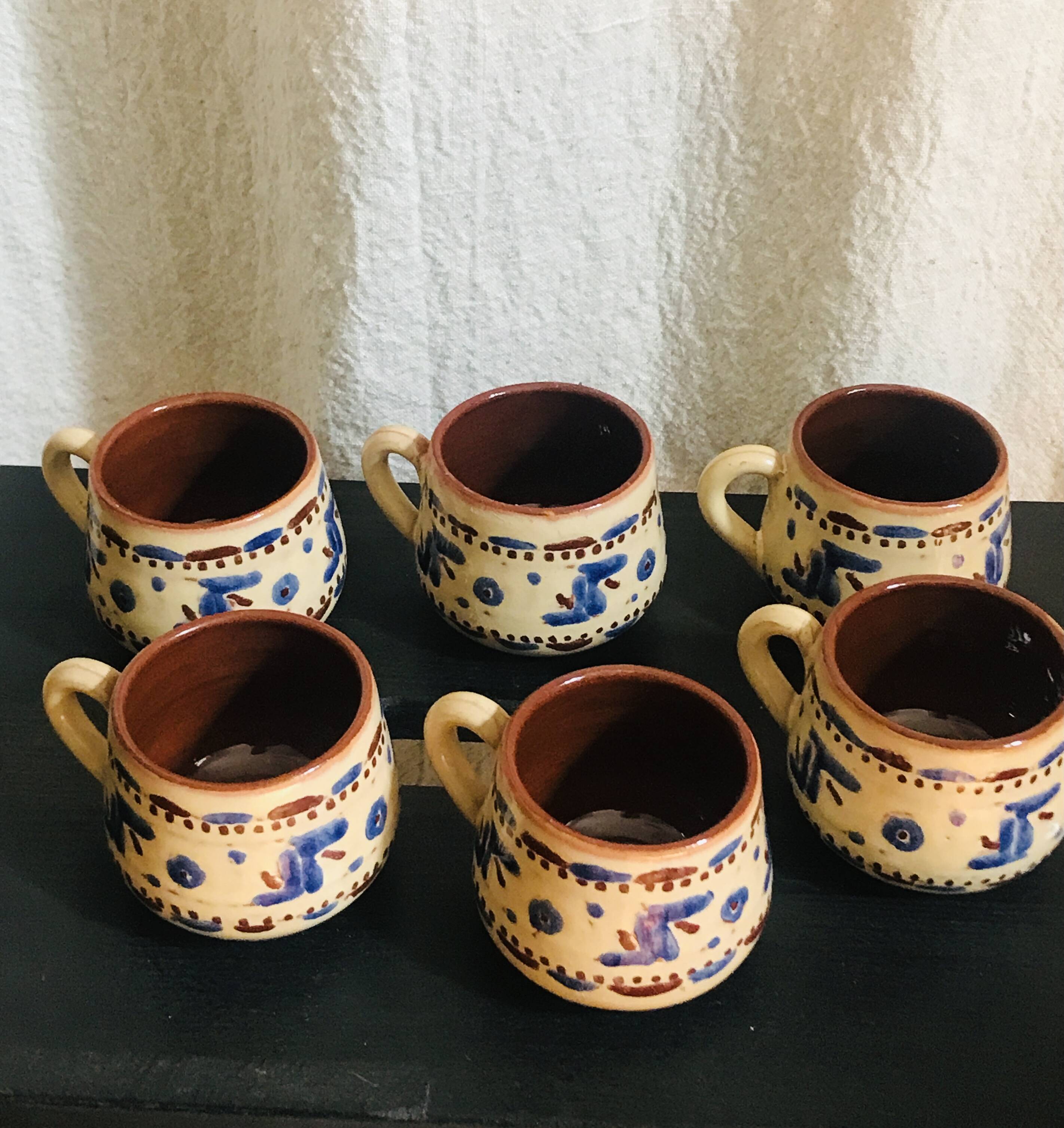 Vintage terracotta coffee service