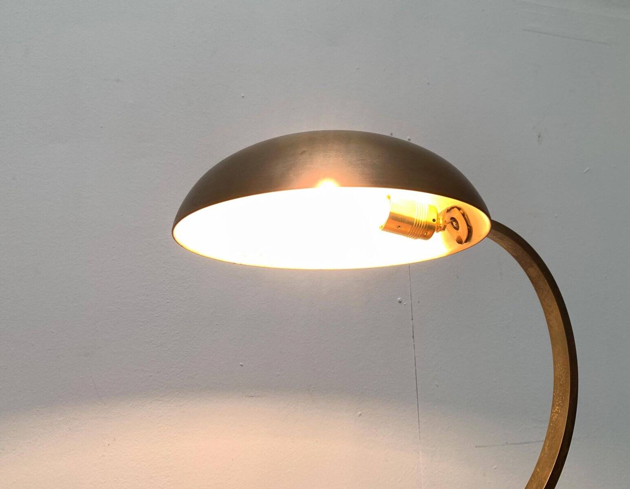 Mid-Century German Brass Table Lamp by Gecos Cosack