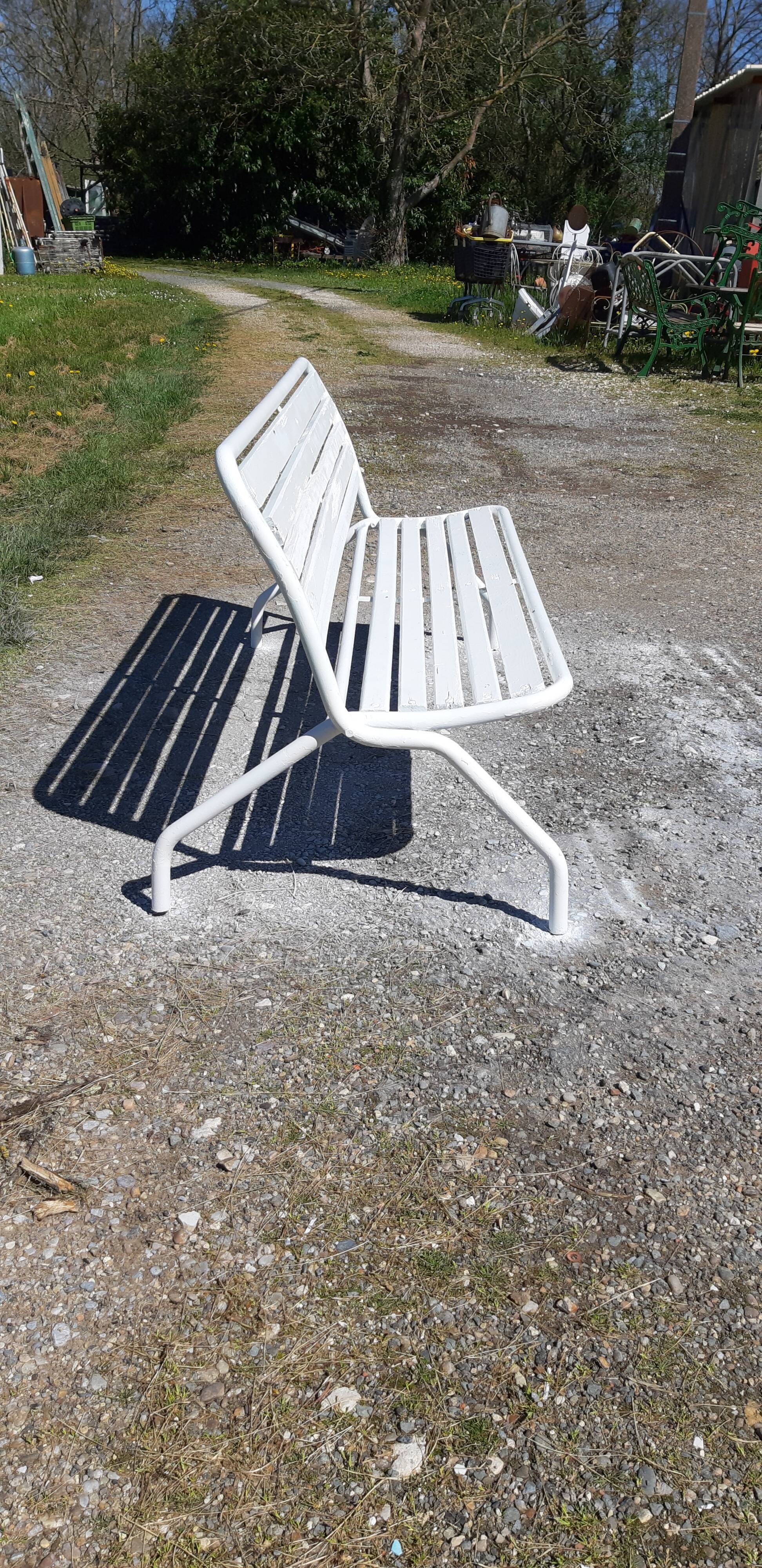 Iron and wood bench of the 50s foldable