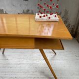 Vintage oak compass desk