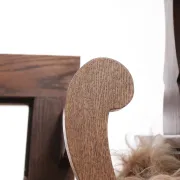 Pair of brutalist oak lounge chairs with rush seats, circa 1935