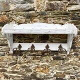 Vintage wall coat and hat rack