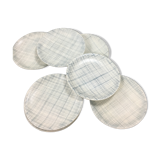 A series of 12 dinner plates Salins 1950