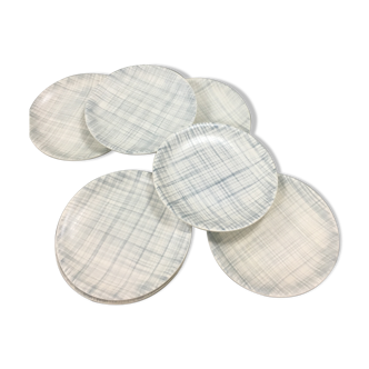 A series of 12 dinner plates Salins 1950