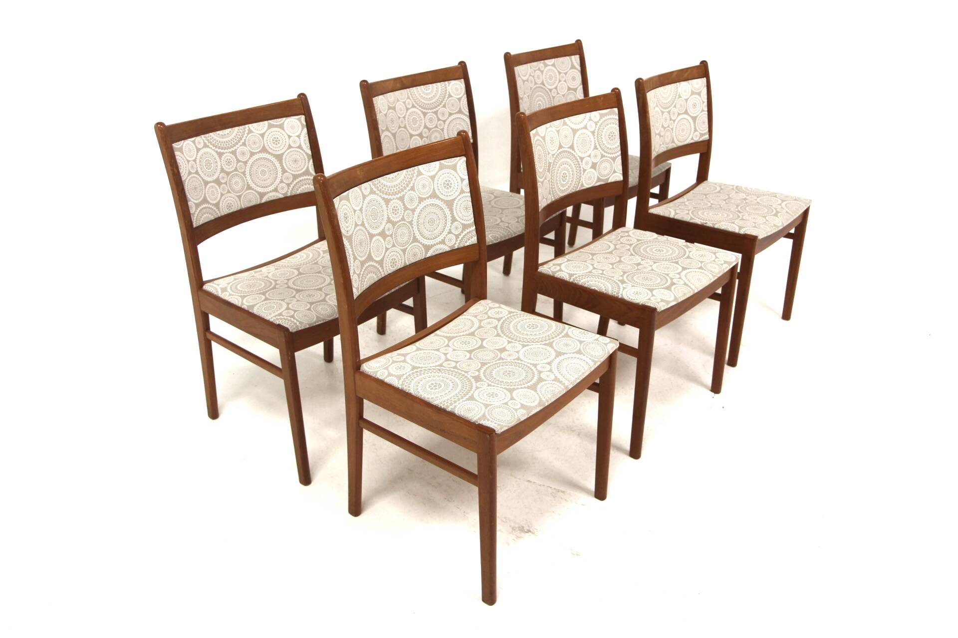 Set of 6 Scandinavian teak chairs, Sweden, 1960