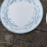 Set of 2 old ceramic plates B F