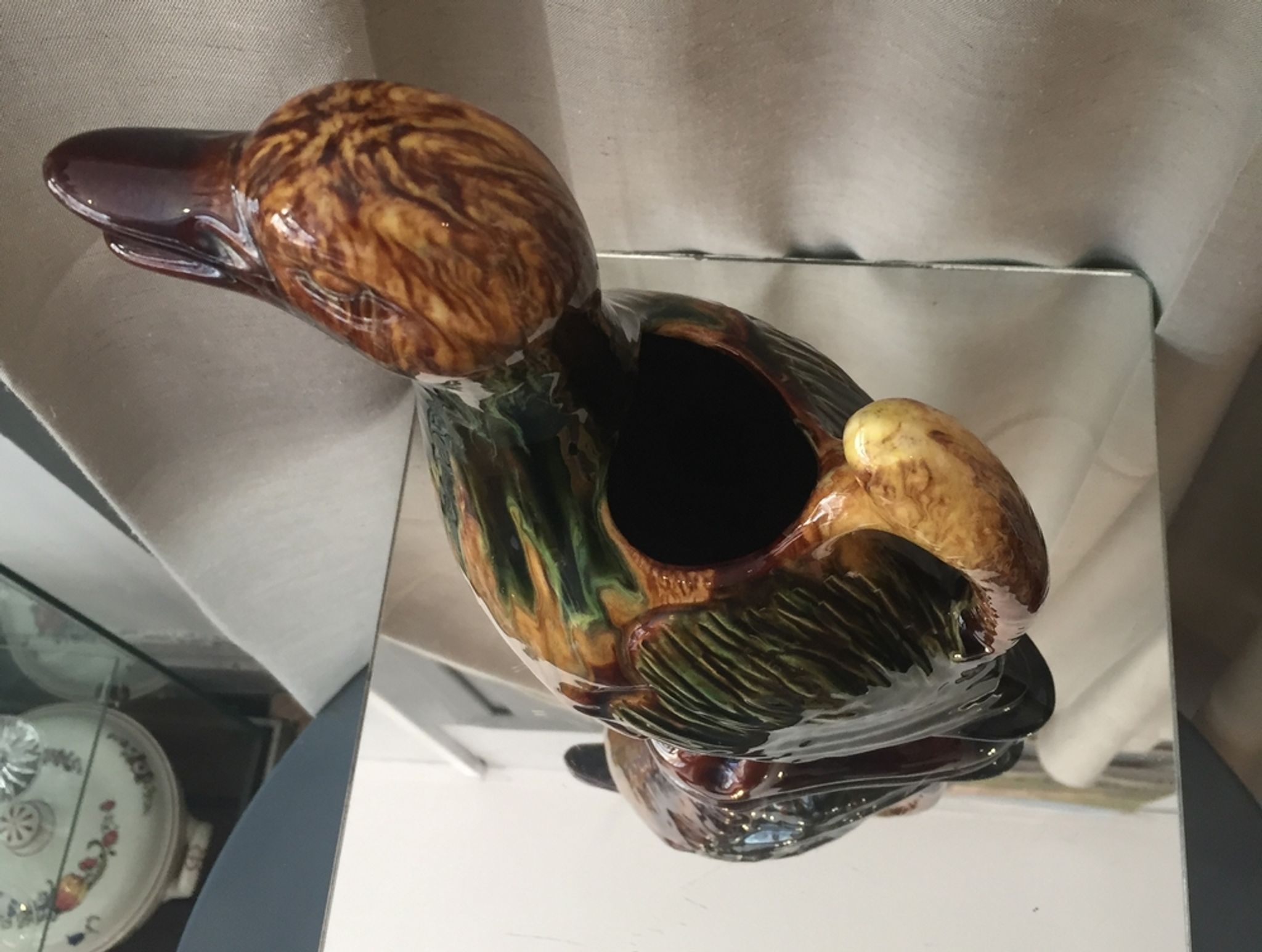 Vintage ceramic duck pitcher from vallauris