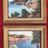 Côte d'Azur by Odette de Bosch , 2 paintings.