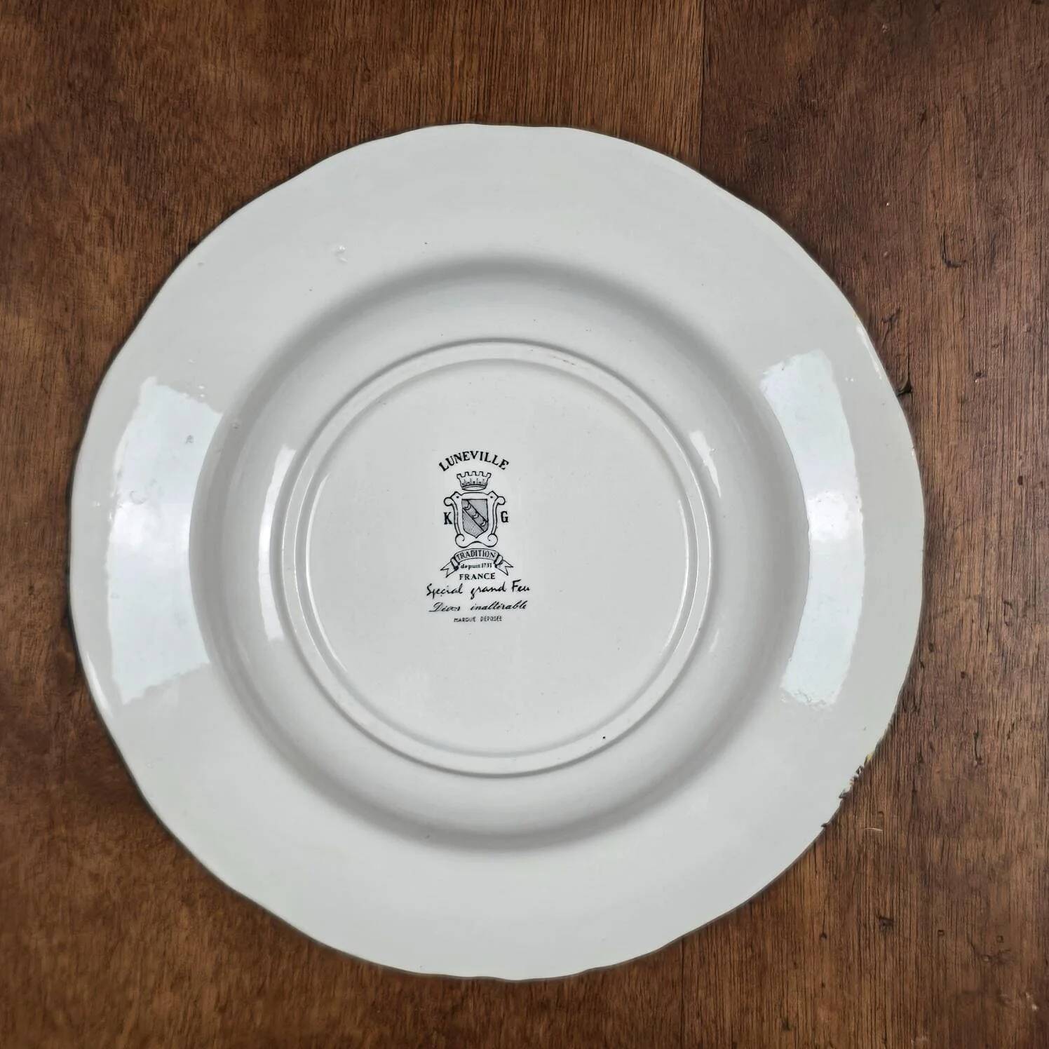 Set of 4 Lunéville Tradition plates – Old pastoral decoration