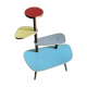 Table Desserte ètagère door vintage plant, 50s, blue gray Yellow Red