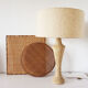 Vintage stone lamp reconstituted 1970