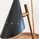Italian three-headed brass lamp, 50s design