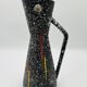 Vintage pitcher Hubert Bequet in speckled ceramic Belgium