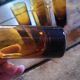 6 amber liqueur glasses from the 70s