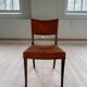 Chaise suédoise Art déco en pin et cuir Carl Bergsten 1929