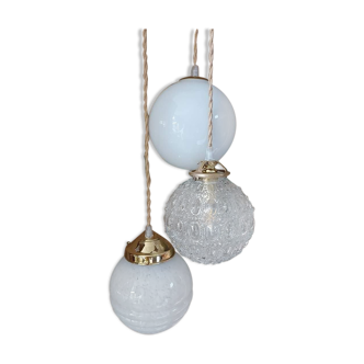 White Art Déco Suspension