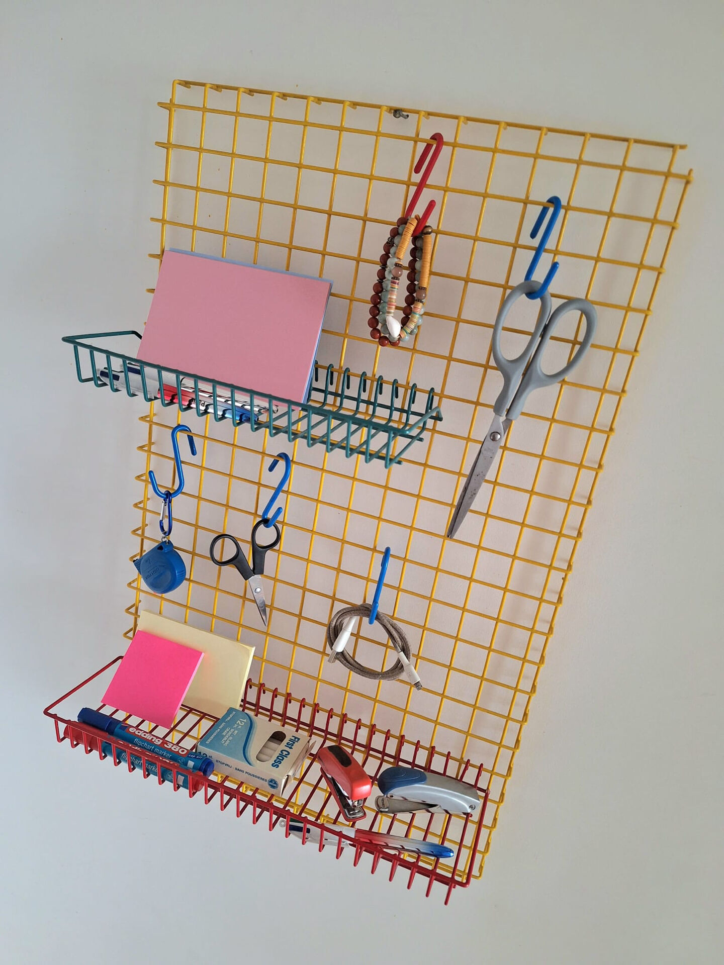Vintage organiser, storage grid, wall cabinet