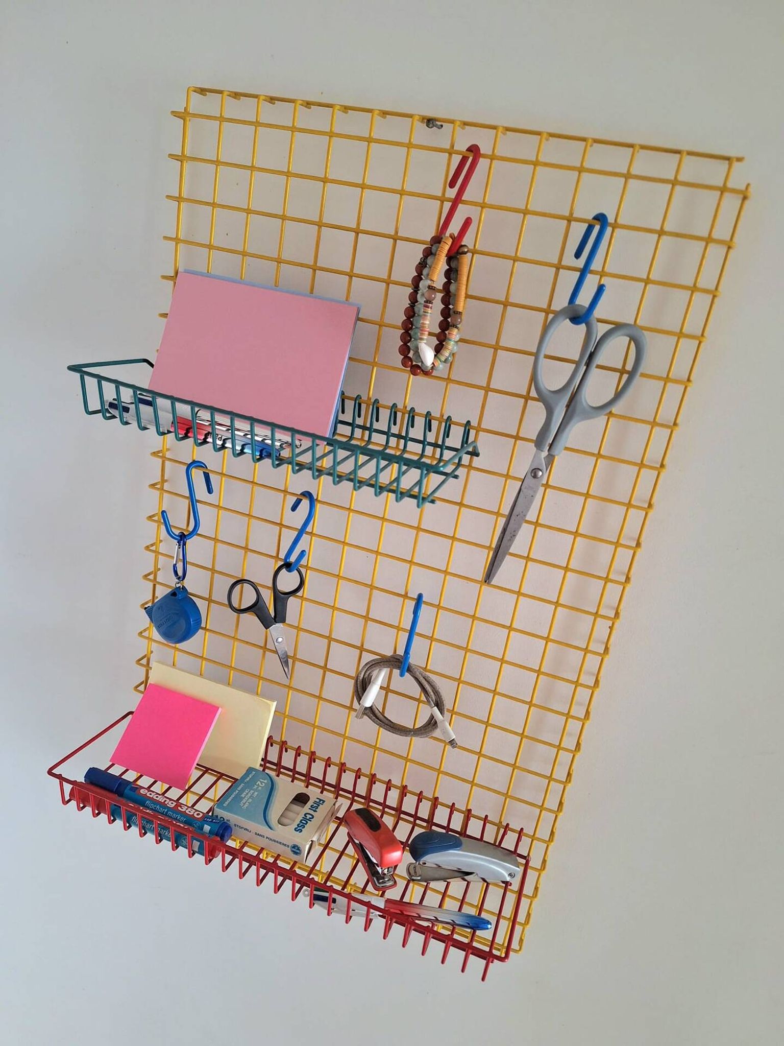 Vintage organiser, storage grid, wall cabinet