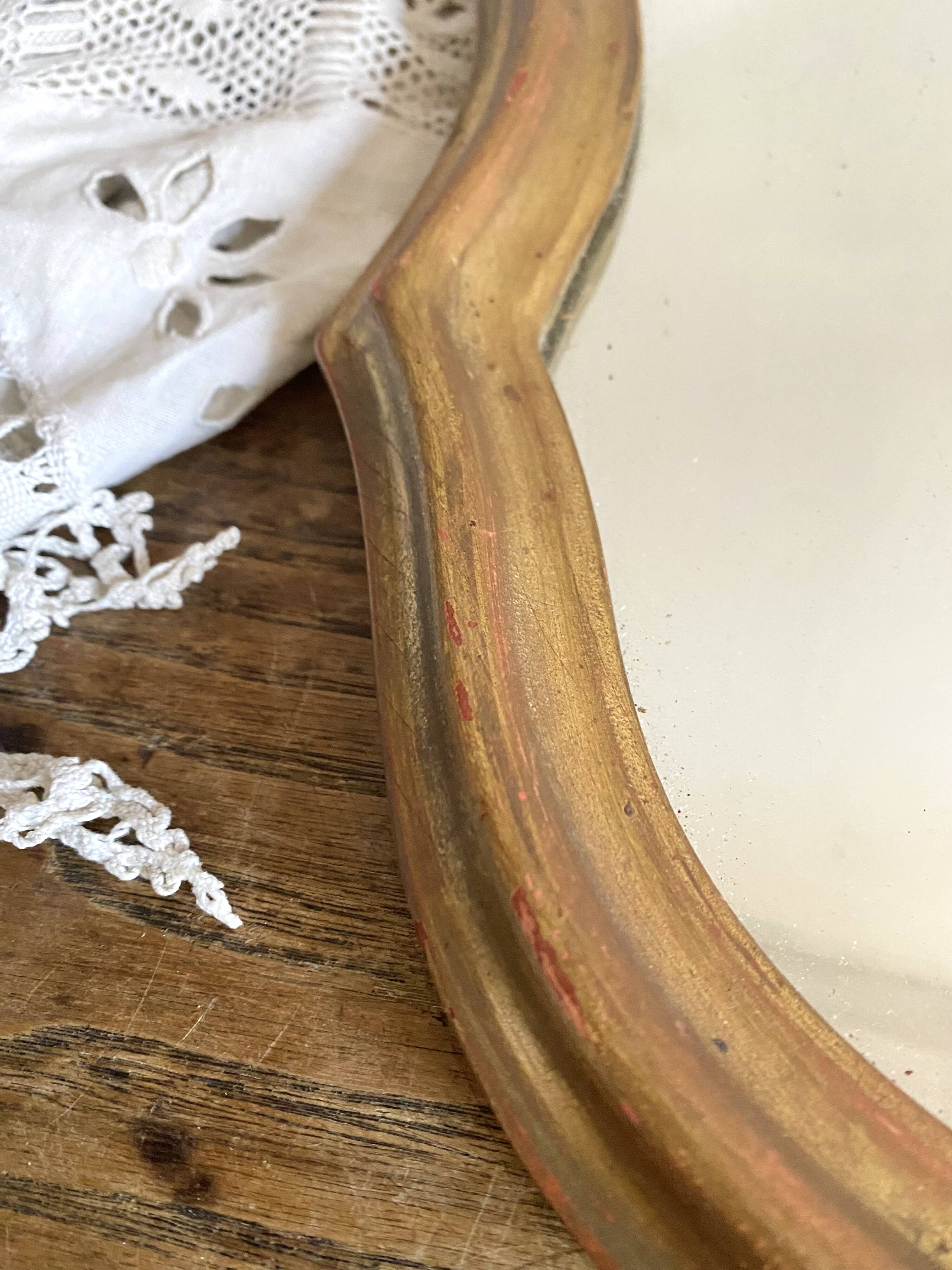 Miroir ancien doré 47 X 38 CM