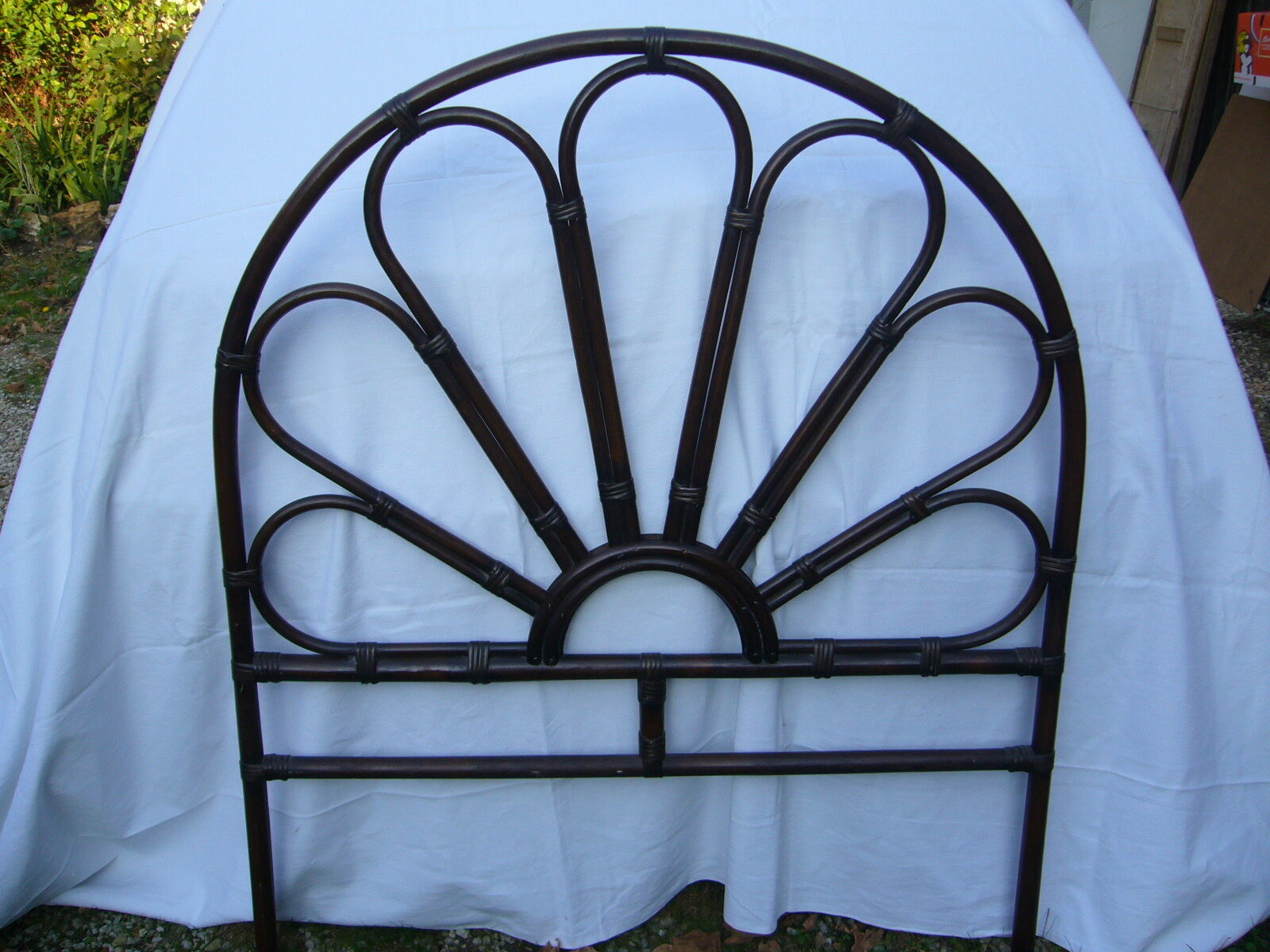 Head of bed rattan vintage (set of two)