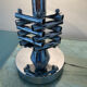 1970s Italian chrome metal lamp base