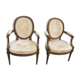 Paire de fauteuils de style Louis XVI