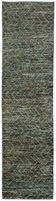 Tapis coureur en laine bleu rustique turc fait à la main 86 cm x 343 cm