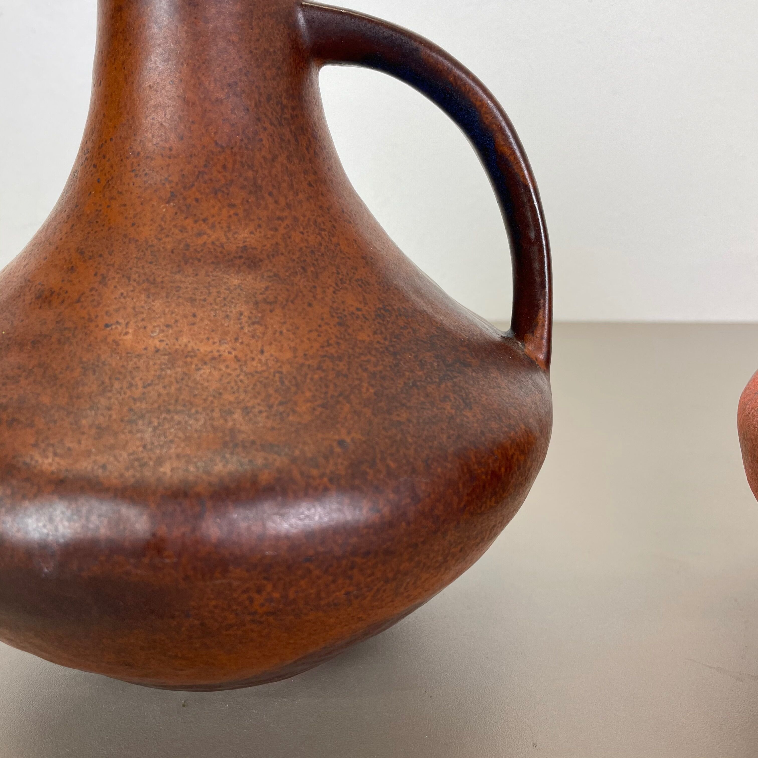 Set of 2 Fat Lava Pottery Vases Heinz Siery Carstens Tönnieshof, Germany, 1970s