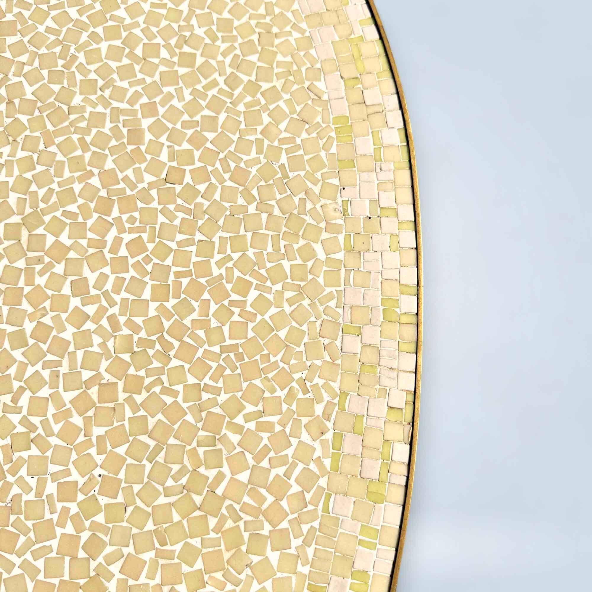 Kindey Shaped Coffee Table with Mosaic Tiles