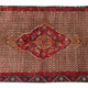 Traditional red medallion runner rug long handmade oriental wool carpet - 135x285cm