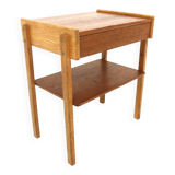 Scandinavian teak and oak bedside table, Sweden, 1960