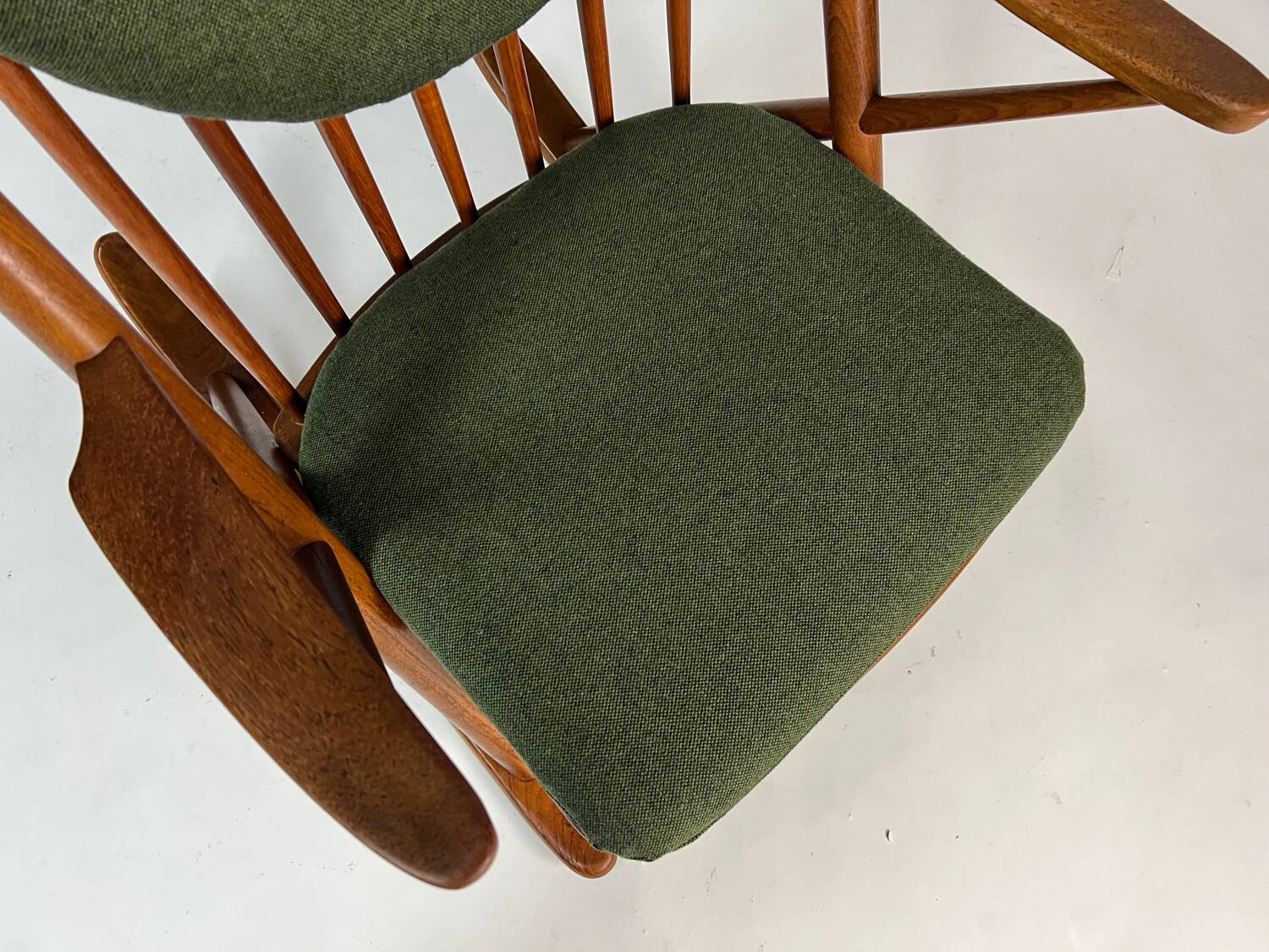 Danish teak rocking chair by Frank Reenskaug for Bramin 60s midcentury