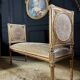 Important Napoleon III Period Bench in Gilded and Carved Wood in Louis XVI Style - 19th Century