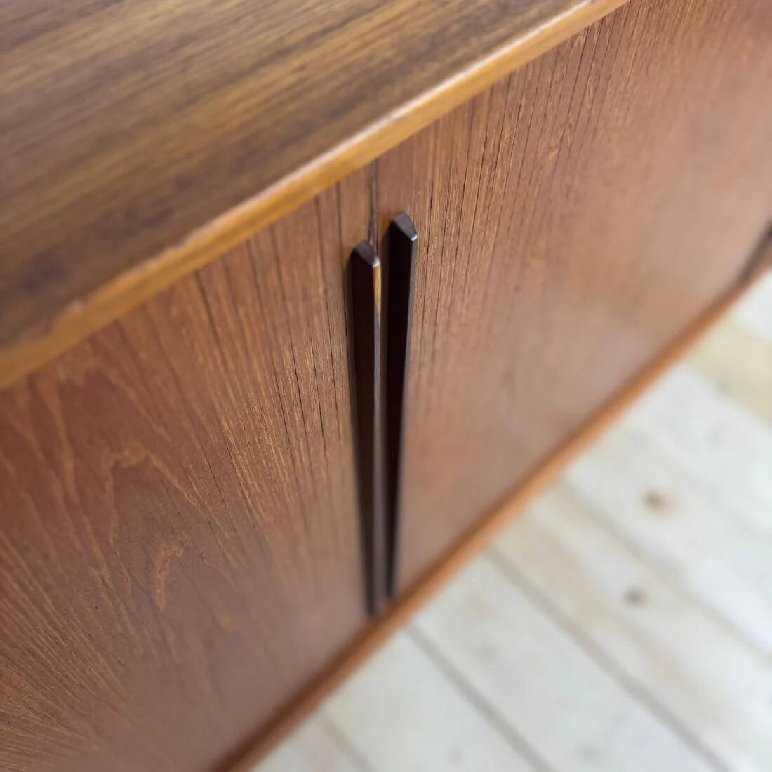 Kai Kristiansen teak sideboard with retractable doors – Denmark 1960s