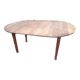 Table de ferme ovale en bois fruitiers