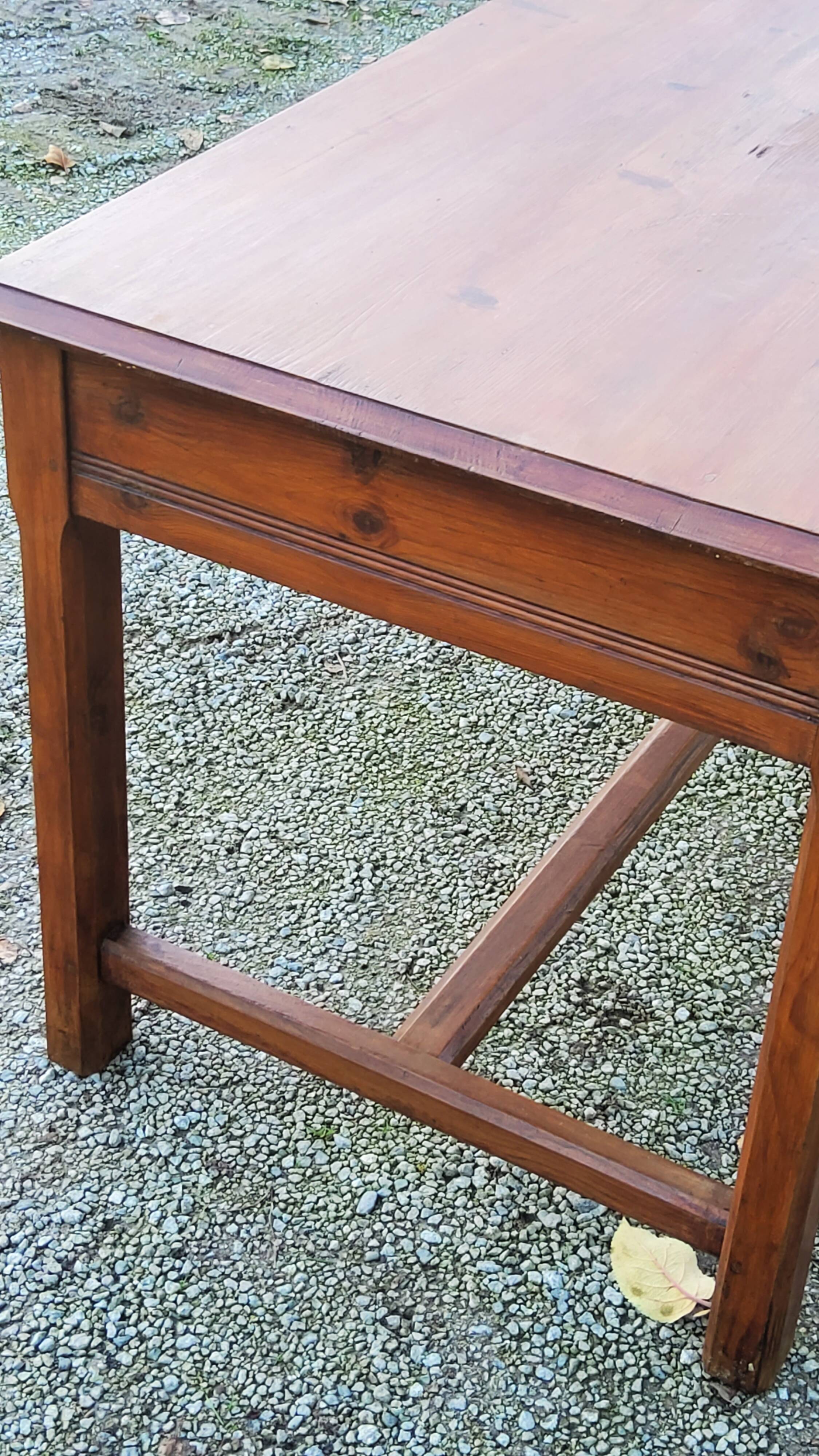 Farm table early 20th century 3 spacer drawers 180cm