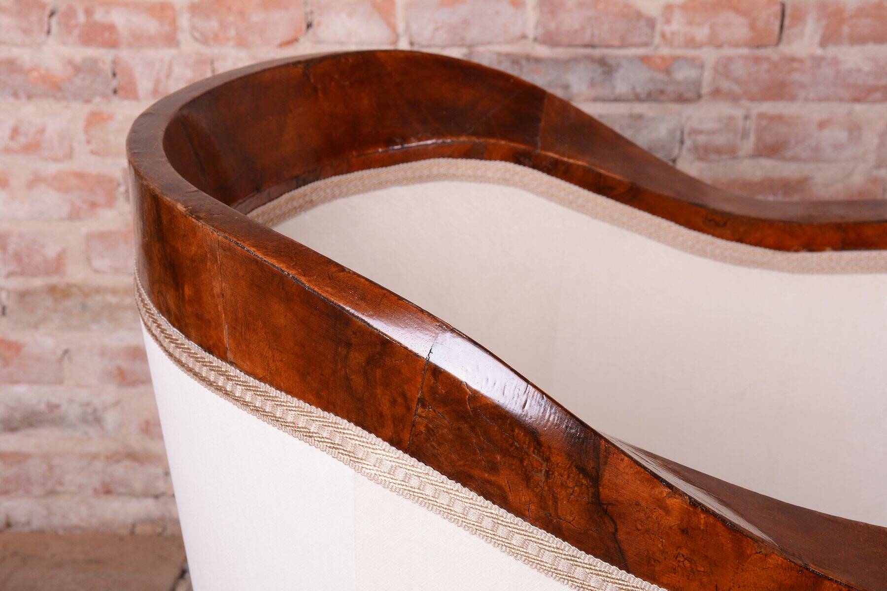 Biedermeier Seating Set in Walnut and Ebony, Austria, 1820s, Set of 3