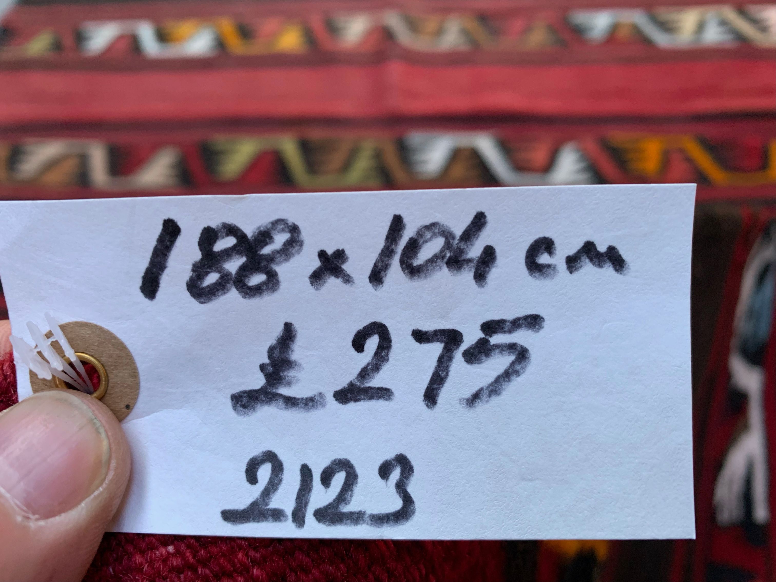 Medium Vintage Turkish Kilim Rug 188x104 cm Wool Kelim