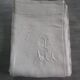 Antique cotton sheet: 310x210cm with openwork embroidery/monogrammed