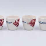 6 cups and under coffee cups Digoin Sarreguemines décor Cannes