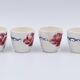6 cups and under coffee cups Digoin Sarreguemines décor Cannes