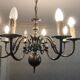 Ceiling light brass candlesticks