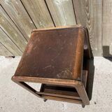 Art deco wooden serving table on casters