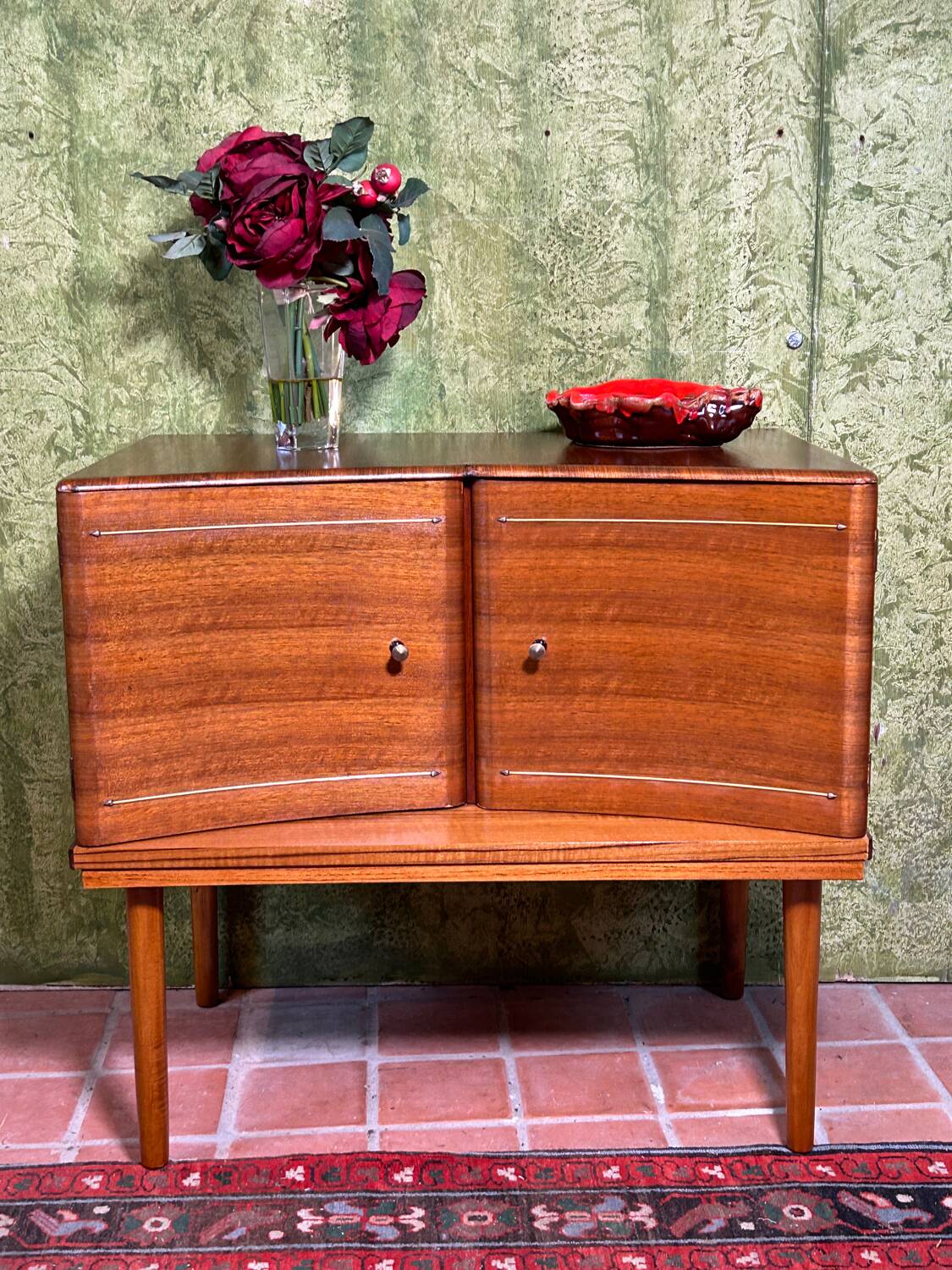Mid century retro vintage teak small cabinet 1960