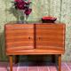 Mid century retro vintage teak small cabinet 1960
