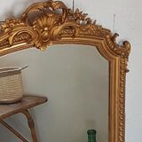Former mirror gilded with pediment - 153 x 101 - Style Napoleon III