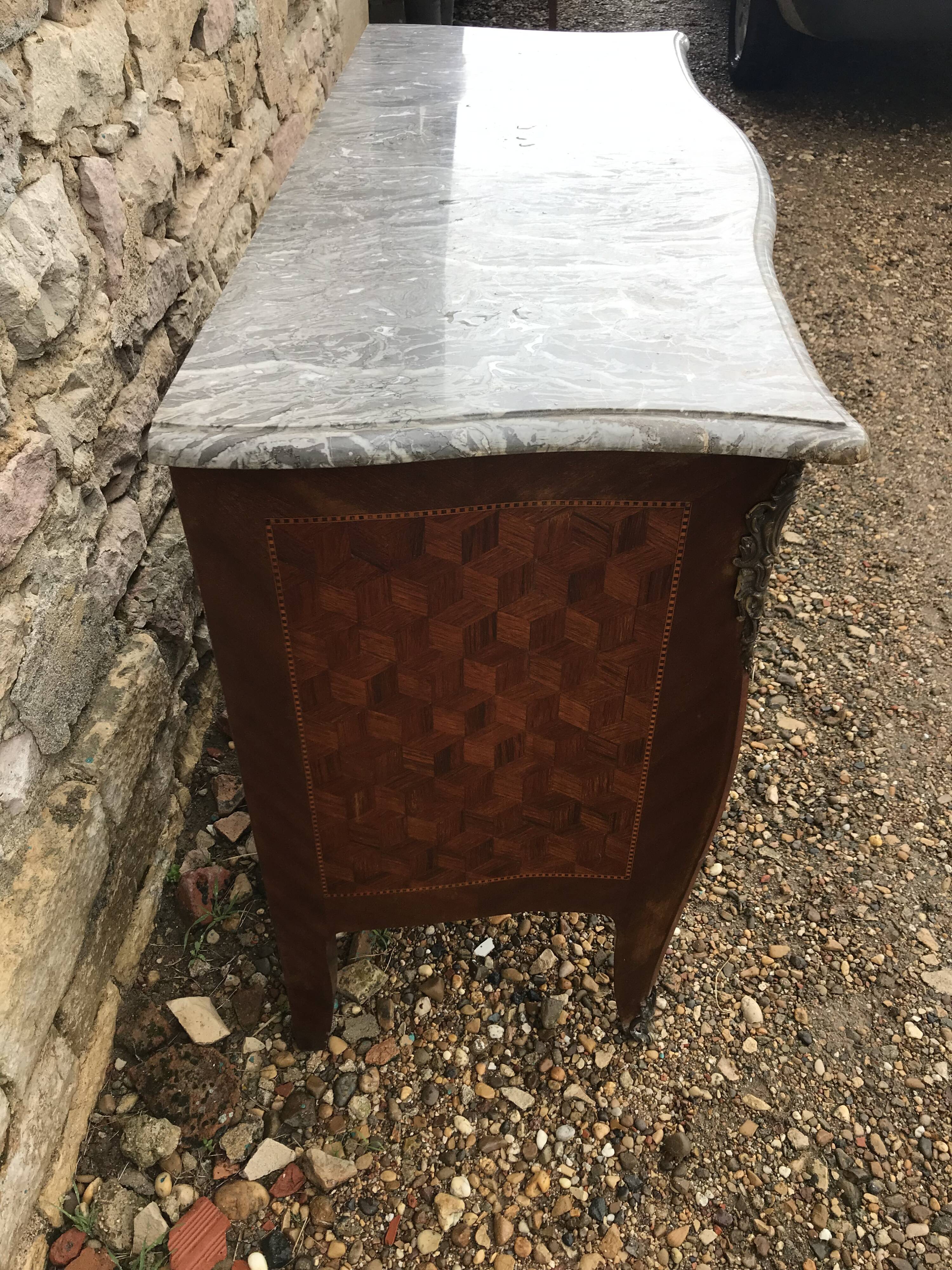 Commode Louis XV Bois de rose