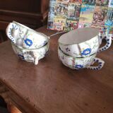 Set of 4 antique hand-painted cups