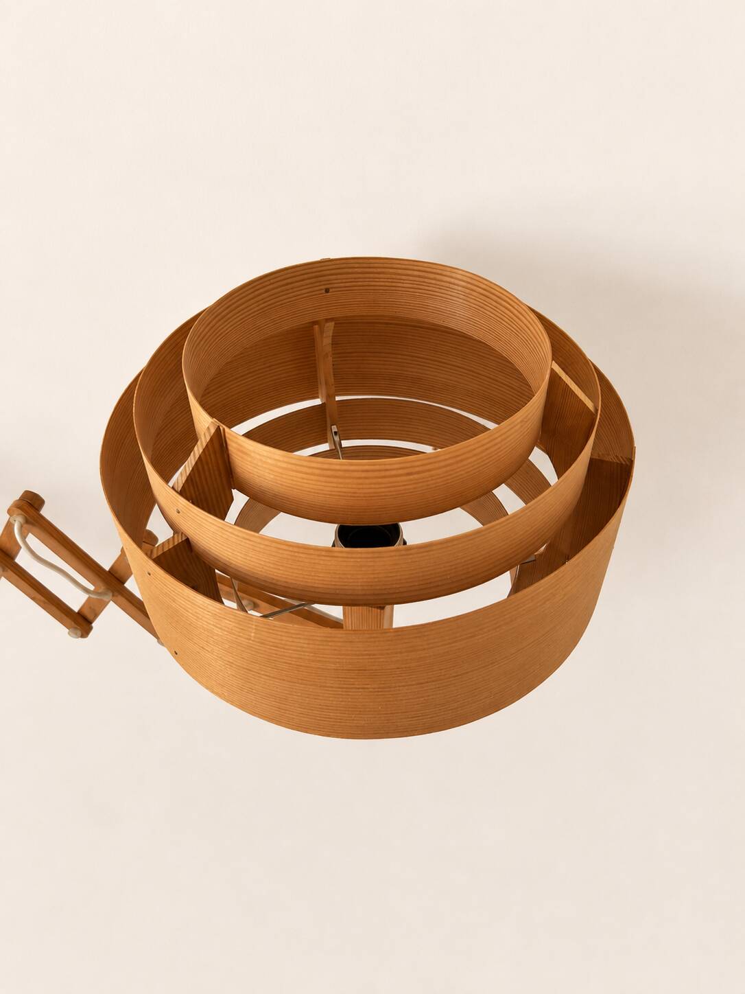 Vintage wall lamp, pine slats, Hans Agne Jakobsson Sweden 1970